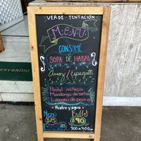 Menu I saw walking by at Verde Tentación in Mexico City