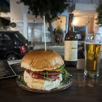 Vegan Way Burger, very flavorful and quite filling at Street Habit in Athens