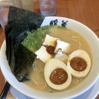 Vegan egg and seaweed toppings, thick noodles   at Ramen DANBO Kerrisdale in Vancouver