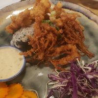 Enoki mushroom tempura at Bếp Việt in Paris