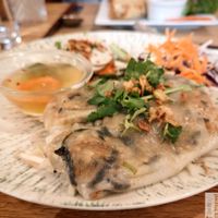 "Banh cuon"
Rice crepes with mushrooms and tofu at Bếp Việt in Paris