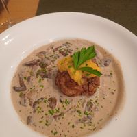 Brezelknödel mit Waldpilzrahmsosse at Lebenshof MutimBauch in Ottenhoefen Im Schwarzwald