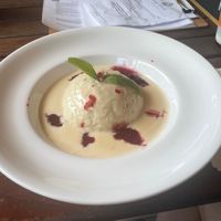 Steamed buns with vanilla sauce at Lebenshof MutimBauch in Ottenhoefen Im Schwarzwald