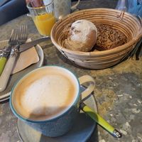 Cappuccino with oatmilk at Villa Cafe in Achern