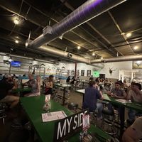 Inside seating area  at Rodeo Goat in Rockwall