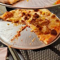 Vegan Nick Fury and Vegan Wart Hog at Flying Saucer Pizza Company in Salem