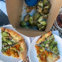 V. Nick Fury, v. Poison Ivy, Brussels sprouts at Flying Saucer Pizza Company in Salem