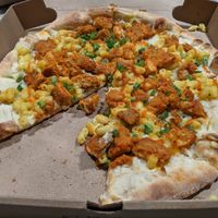 The vegan nick fury pizza at Flying Saucer Pizza Company in Salem