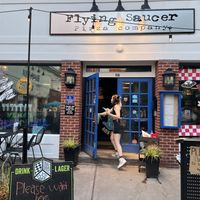Entrance  at Flying Saucer Pizza Company in Salem