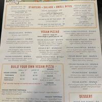 An entire vegan menu!!!!  at Flying Saucer Pizza Company in Salem