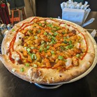 Vegan nick fury pizza at Flying Saucer Pizza Company in Salem