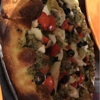 My first vegan pizza at Flying Saucer Pizza Company in Salem