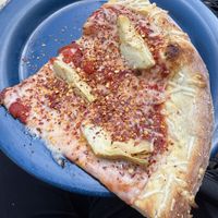 Slice of the day  at Flying Saucer Pizza Company in Salem