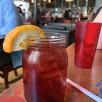 Blood Orange Hibiscus Iced Tea  at Gulu-Gulu Cafe in Salem