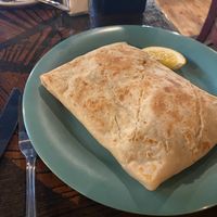 Vegan crepe with tofu, tomato, cheese   at Gulu-Gulu Cafe in Salem