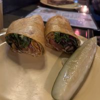 Shiitake happens on plain wrap at Gulu-Gulu Cafe in Salem