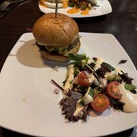 Vegan Burger (looks very small in this picture but was actually a normal burger size 😄)  at Markie Dans in Oban