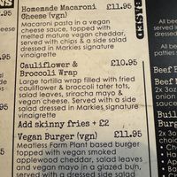 Some of the vegan options but there were several more  at Markie Dans in Oban