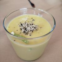 Vegan zucchini soup at Lubanitza - ЛЮБА̀НИЦА in Bansko