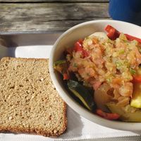 Bowl with gf toast at St Coffee in New Orleans