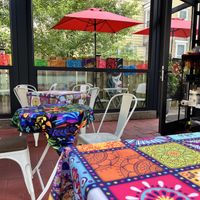 Back patio  at Tacos Cancun in Lambertville