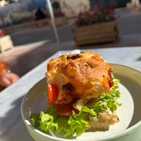 Focaccia sandwich with extra pastrami   at Morning People in Marbella