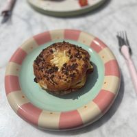 Ham and cheese bagel   at Morning People in Marbella