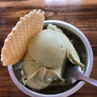 Matcha ice cream at Surf Shop Roastery in Hamburg