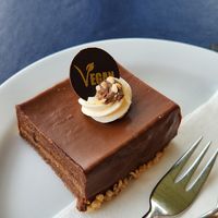 Mandel-Nougatschnitte at Turm Café in Vienna