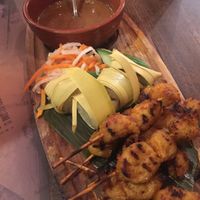 satay with sticky rice at Banana Tree - Westbourne Grove in West London
