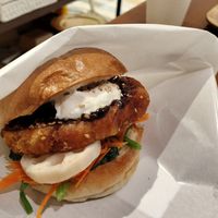 Wheel Shaped Fu Burger at La Vigne Akiko - Sunshine City in Tokyo