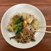 Vegetables with ricee  at Jay Im Boon Shop - ร้านเจอิ่มบุญ  in Phrae