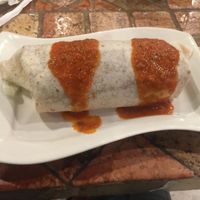 California burrito with vegan sour cream at Mexico Bravo in Sunny Isles Beach