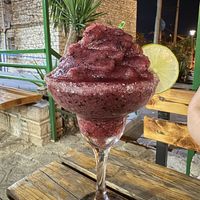 Margarita with blueberry   at Tako Taco Pub in Sarande
