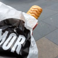 Only piece left before I realised I needed a poc for HappyCow. at Mòr Bakehouse - Princes St in Edinburgh