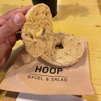 Bagel with hummus   at Hoop Bagel & Salad - Centro in Naples