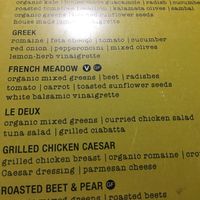 Menu at MSP - French Meadow Bakery & Cafe - T1 in Minneapolis