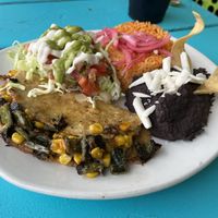 quesadilla and more...  at Vegano Mexicano in Portland