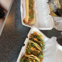 Hillbilly and veggie tacos with vegan cheese   at Doggie Style in Rehoboth Beach
