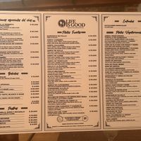 Spanish menu  at Life is Good Cartagena in Bolivar