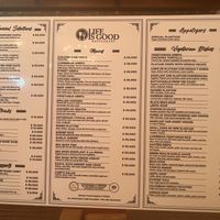 English menu  at Life is Good Cartagena in Bolivar