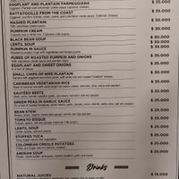 Menu at Life is Good Cartagena in Bolivar