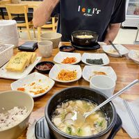 Tofu and mushroom soup, fried tofu, entrée   at Ilpum Soft Tofu (Yeondong Branch) - 일품순두부연동점 in Jeju