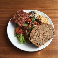 A selection for the salad bar  at Silva in Eyjafjardarsveit