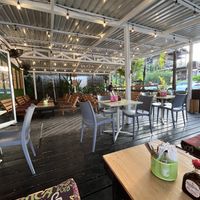 Seating area  at Falafel Bar in Manuel Antonio