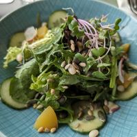 Salat mit Dressing und deinen Gewürzen at Bootshaus in Bingen Am Rhein