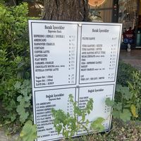 Menu   at Coffee Charlie in Istanbul