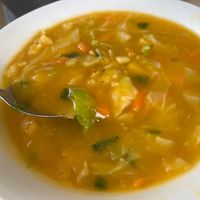 Sopa de Vegetales (Veg soup) at Restaurante Los Hermanos in El Valle De Anton
