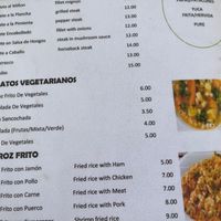 Vegetarian Menu at Restaurante Los Hermanos in El Valle De Anton
