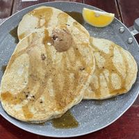 Vegan blueberry pancakes  at Brunch de Salento in Salento